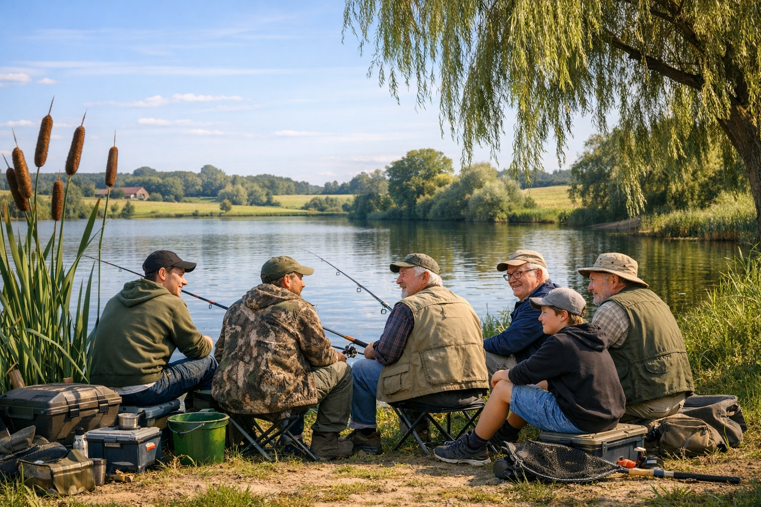 Angelvereine Schleswig-Holstein Mitglieder beim gemeinsamen Angeln