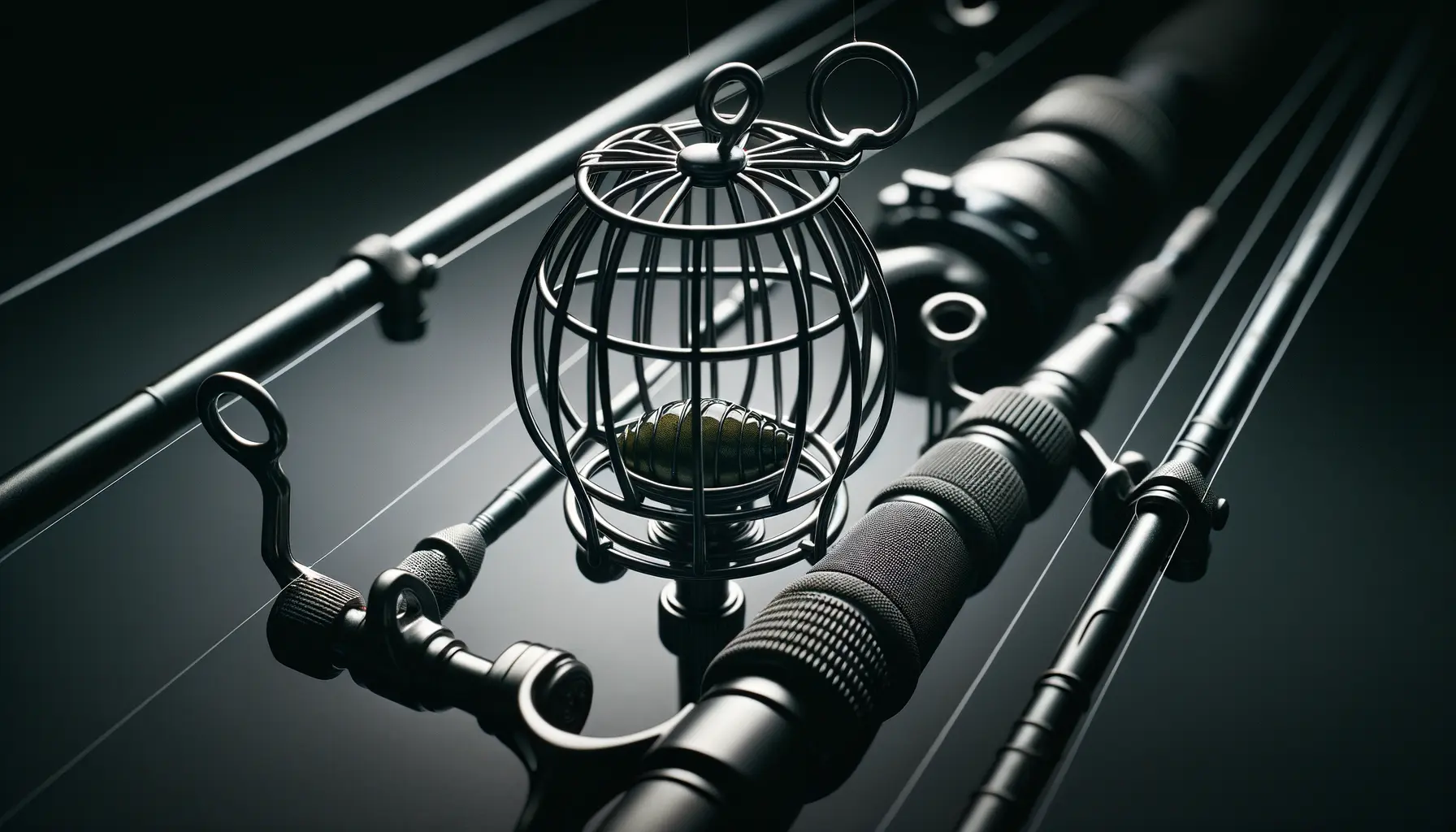 Feederrute Zubehör bestehend aus Futterkorb und Schnur für das Feedern