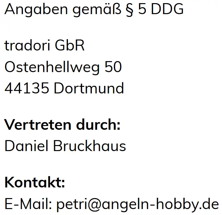 Impressum von angeln-hobby.de