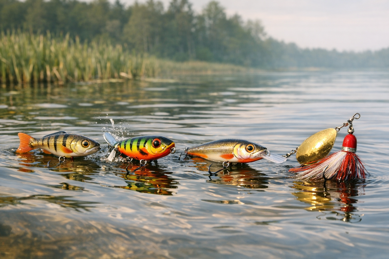 Köder Hecht Köderführung und Angeltechnik am Wasser